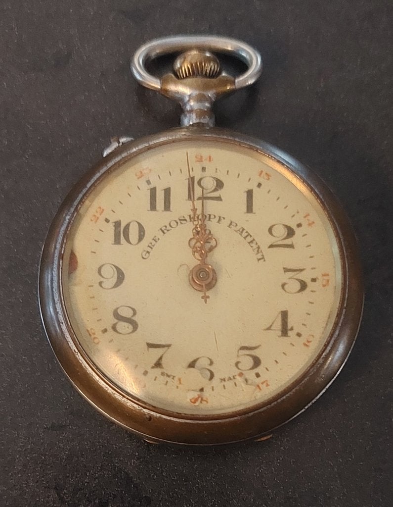 Zakhorloge met vermelding Roskopf, Handtassen en Accessoires, Ophalen of Verzenden, Zakhorloge, Overige merken