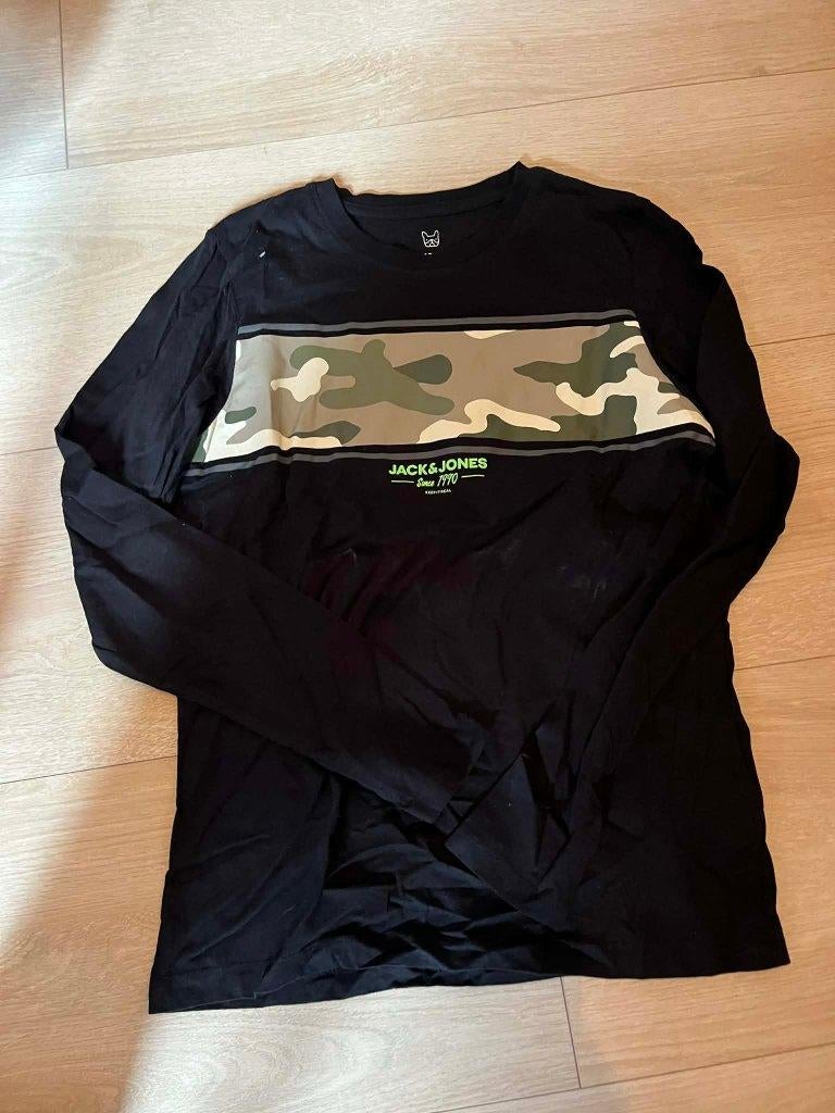 longsleeve jack jones 164, Kinderen en Baby's, Kinderkleding | Maat 164, Gebruikt, Ophalen of Verzenden, Shirt of Longsleeve, Jongen