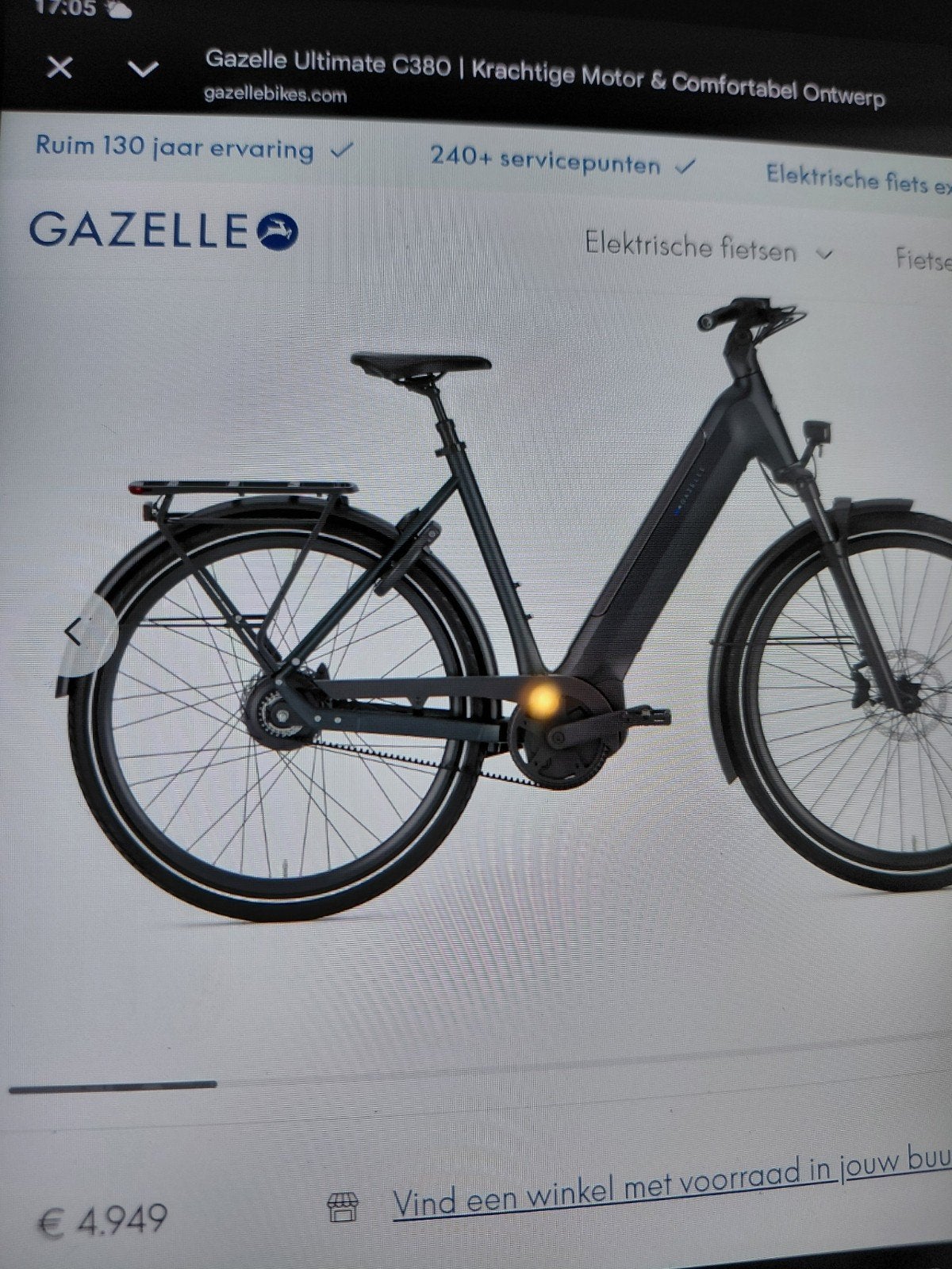 gazelle ultimate c380, 51 à 55 cm, 50 km par batterie ou plus, Comme neuf, Enlèvement