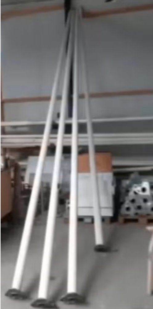 Set van 2 Aluminium Vlaggenmasten, Diversen, Vlaggen en Wimpels, Ophalen, Gebruikt