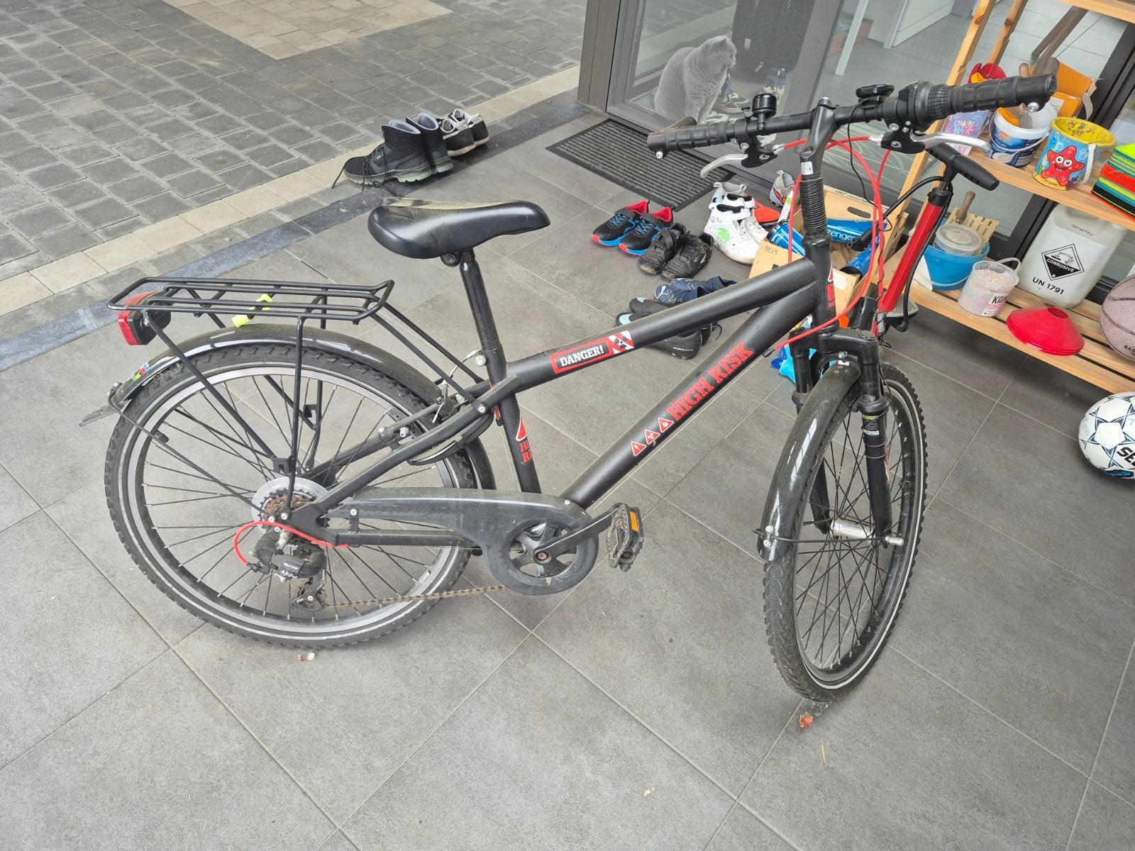 Kinderfiets 24 inch, Ophalen