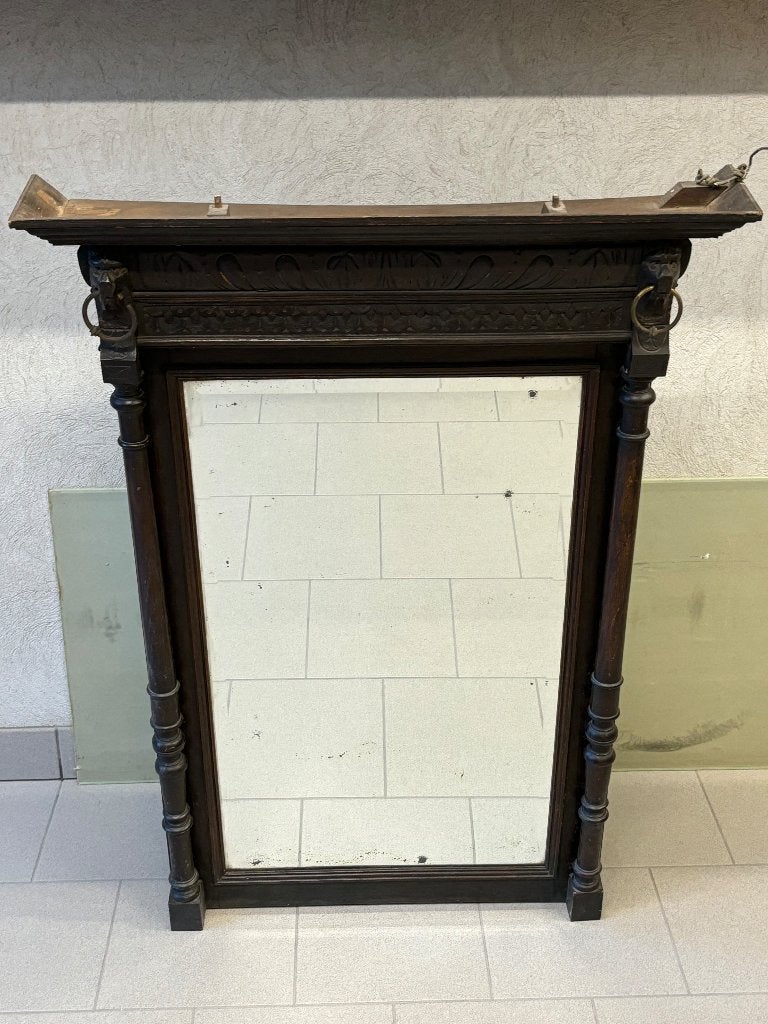 Mechelse spiegel, Antiek en Kunst, Ophalen, Rechthoekig, 50 tot 100 cm, 100 tot 150 cm