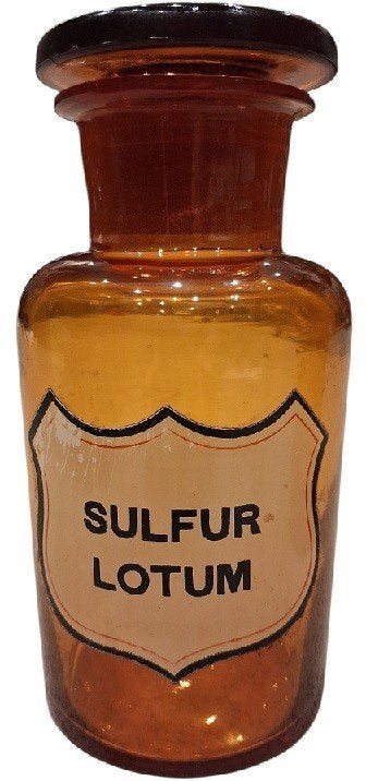 Bouteille de pharmacie Sulfur Lotum, Antiquités & Art, Antiquités | Verre & Cristal, Enlèvement ou Envoi