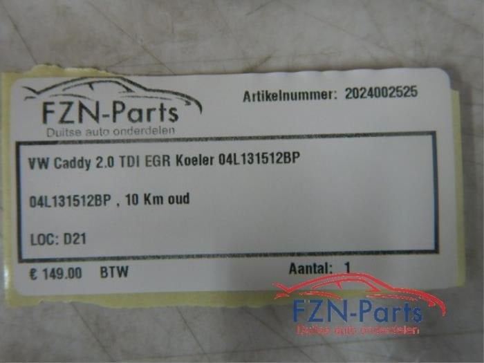 EGR koeler Volkswagen Caddy (22741186) (04L131512BP), Ophalen of Verzenden, Gebruikt