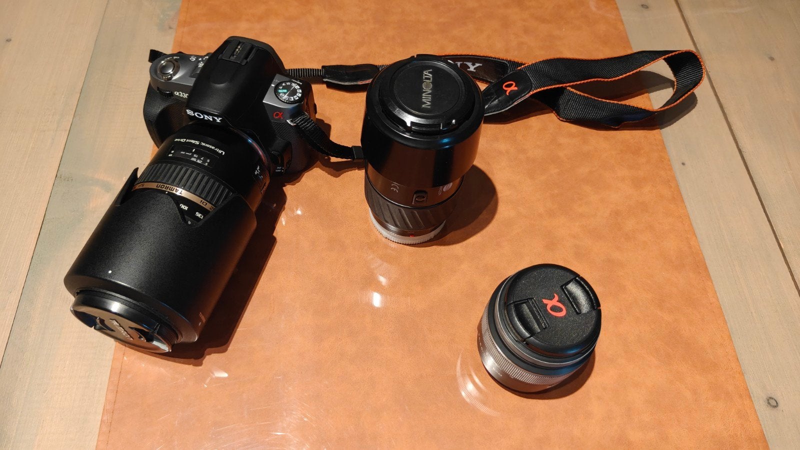 Sony Alpha A330 DSLR + 3 lenzen – Complete startersset, Ophalen of Verzenden
