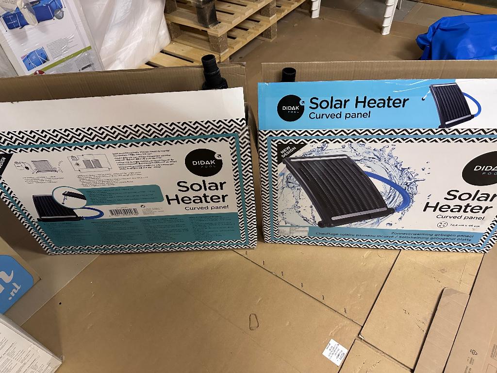 Zwembadverwarming gebogen paneel solar 46x72,5 cm - 2 stuks, Tuin en Terras, Ophalen, Gebruikt, Verwarming
