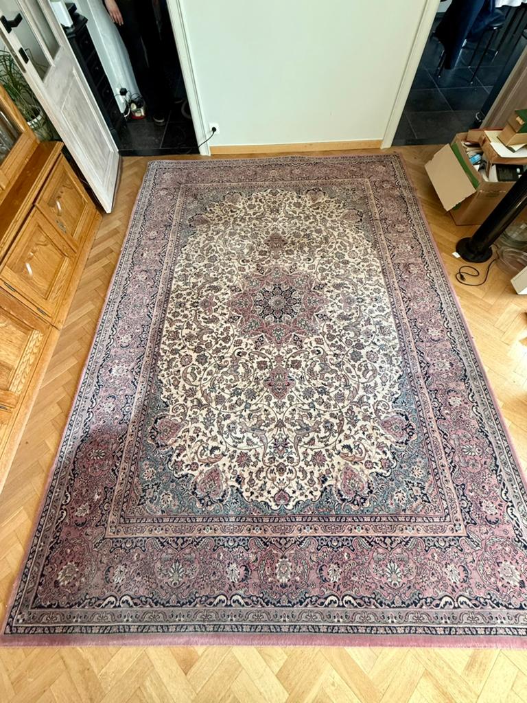Tapis en laine belge de haute qualité (azéri) — 240 x 335, Enlèvement, Beige