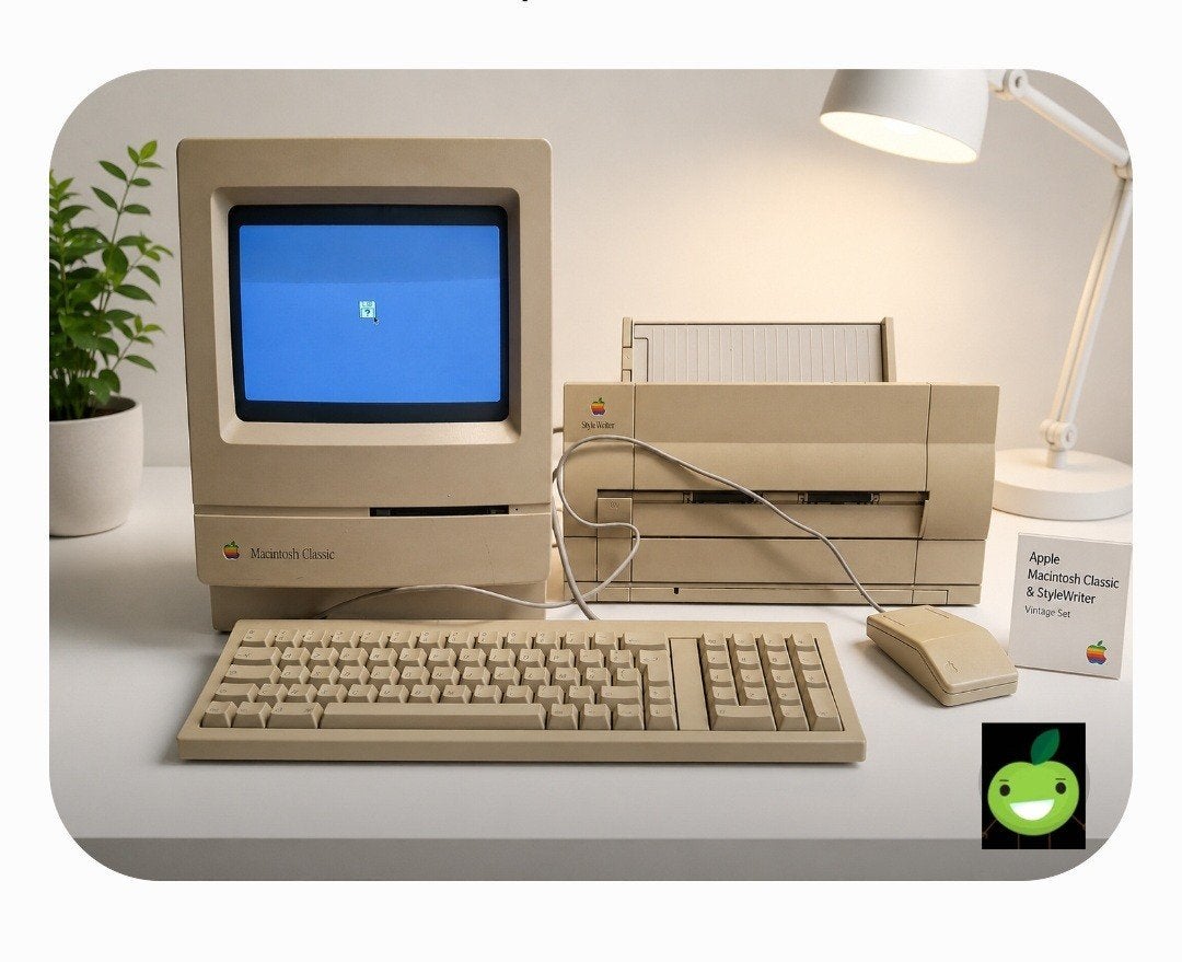 vintage apple Macintosh computer met printer, Ophalen, APPLE MAC MINI COMPUTERSYSTEEM