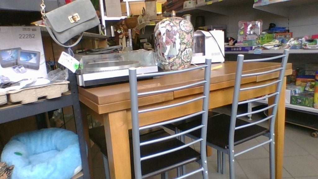 Stijlvolle tafel en 4 stoelen, Ophalen, Zo goed als nieuw