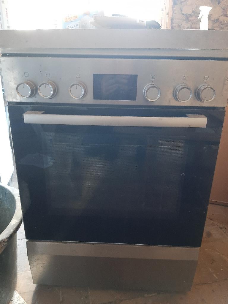 Cuisinière four électrique et taque gaz de ville, Ophalen, Gebruikt, Tussenbouw, 4 kookzones