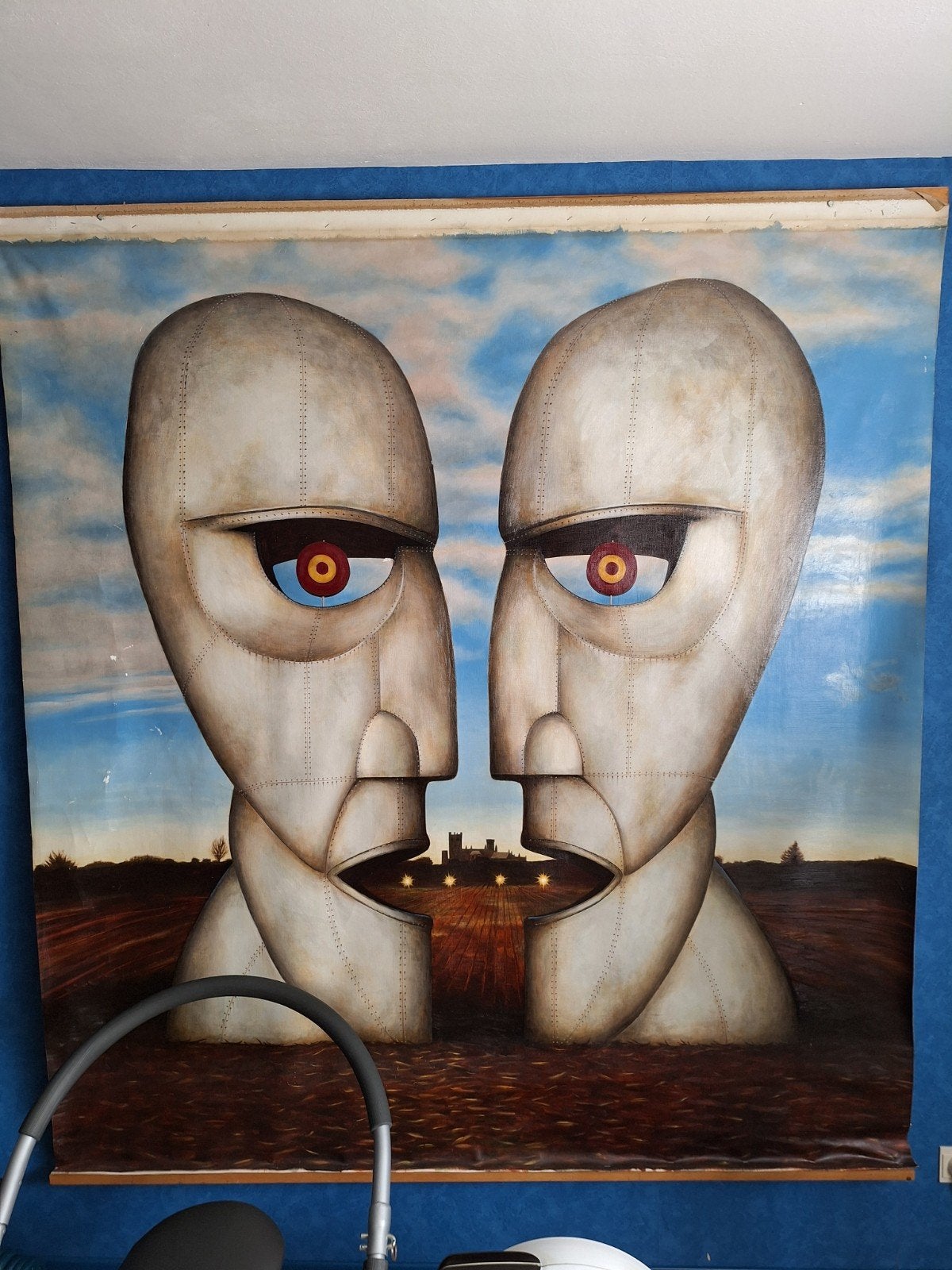 Pink Floyd cover "The division Bell" op doek geschilderd, Ophalen