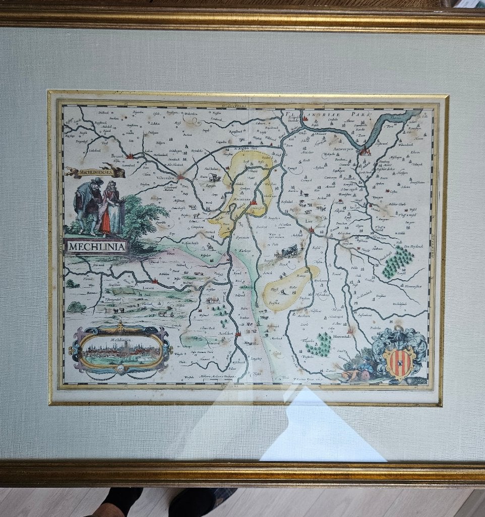 Carte de Malines de 1617, Cadre spécial, Enlèvement ou Envoi, Autres sujets, Aquarelle