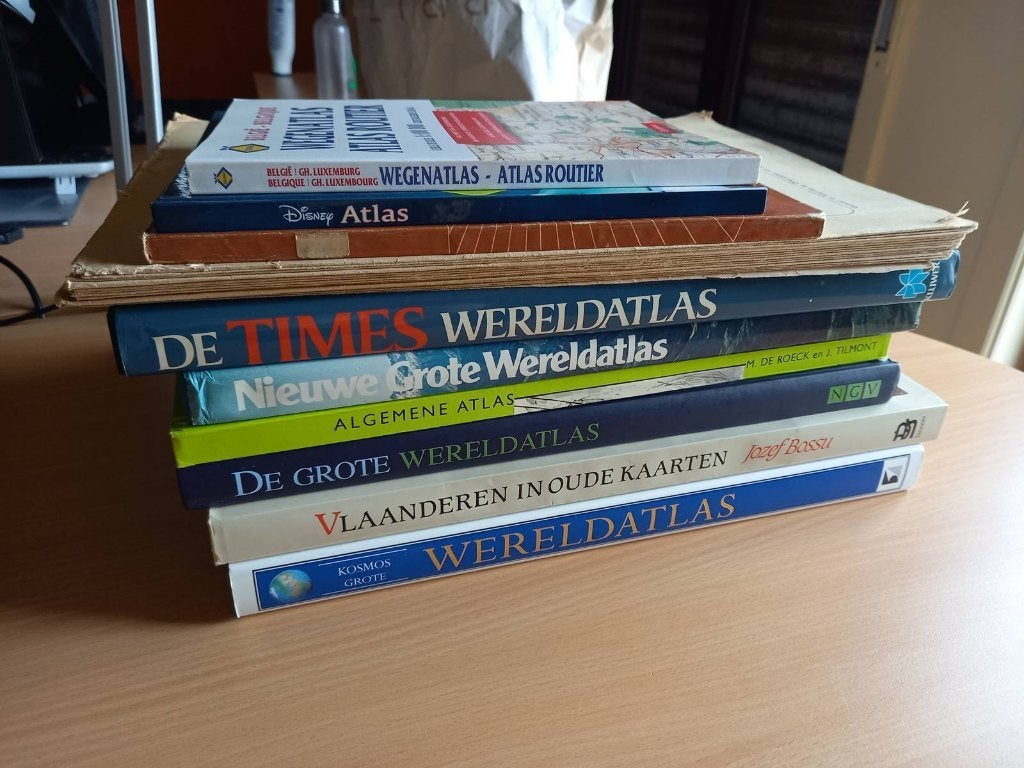 Collectie atlassen, Boeken, Ophalen, Gelezen, België, Overige atlassen