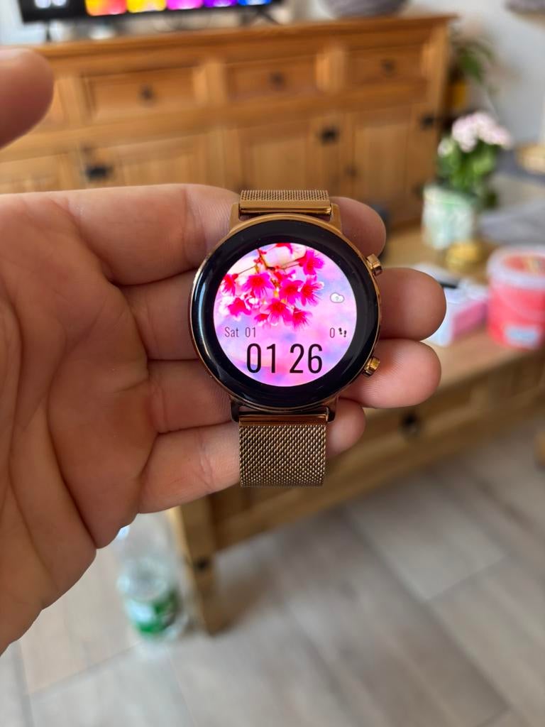 Huawei Smartwatch GT 2 perfecte staat oplader en stalen band, Ophalen, Zo goed als nieuw, Waterdicht, Android