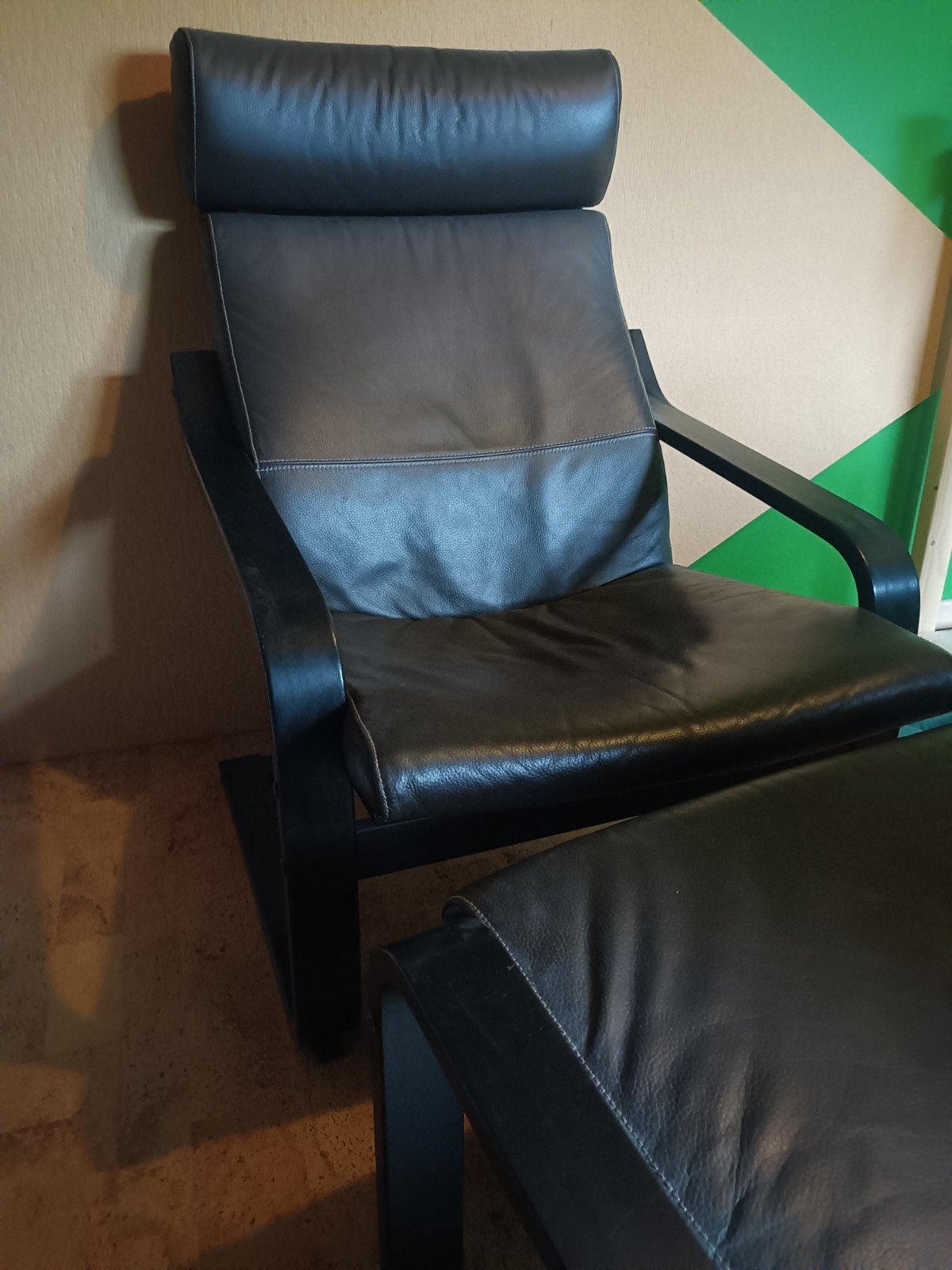 Ikea fauteuil + voetenbank, Ophalen