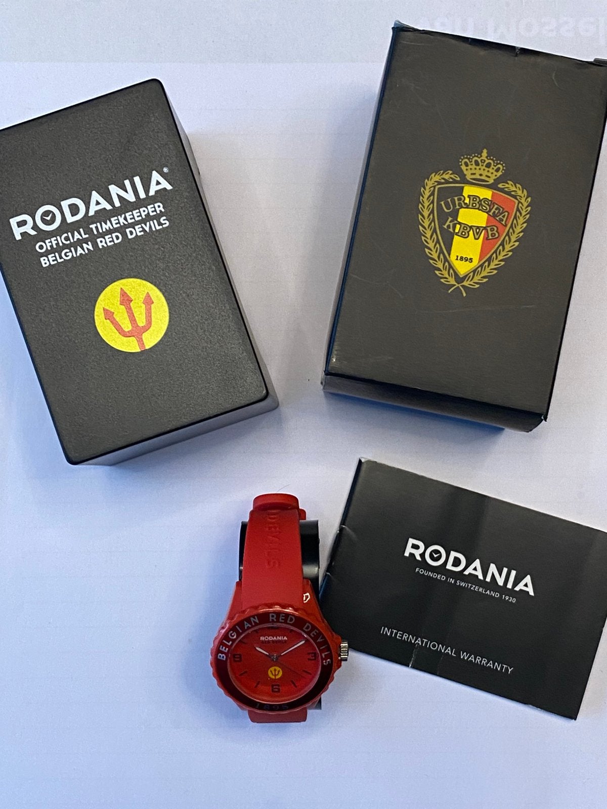 Nieuw uurwerk Rodania kinder uurwerk Rode duivels, Ophalen of Verzenden, Nieuw