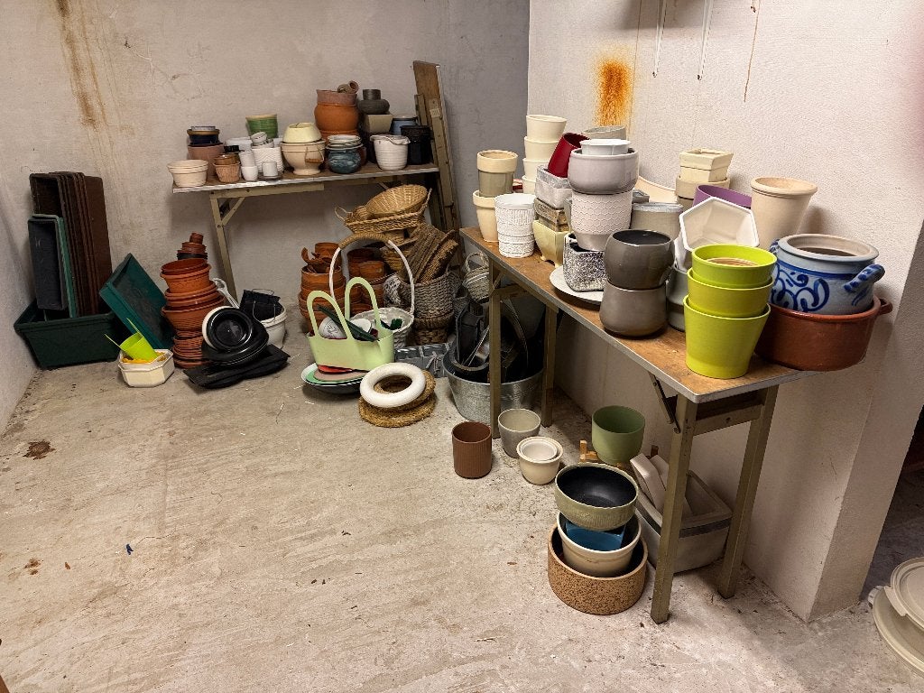 bloempotten, Overige materialen, Gebruikt, Rond, Minder dan 40 cm