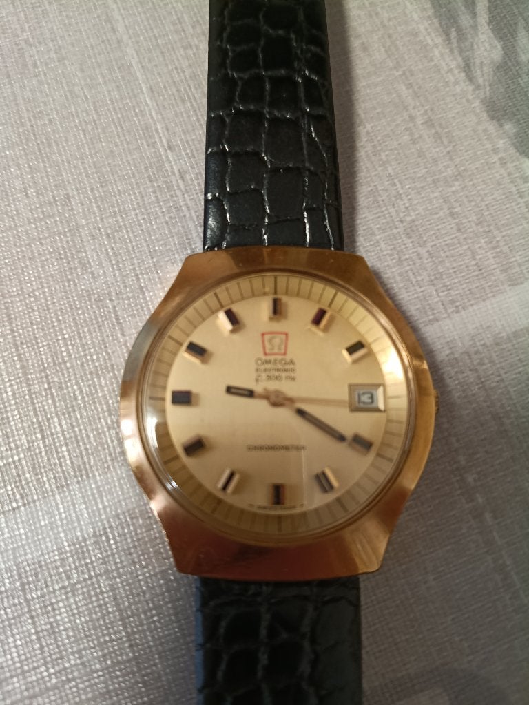 OMEGA Electronic, Handtassen en Accessoires, Horloges | Heren, Staal, Polshorloge, Ophalen of Verzenden, Omega