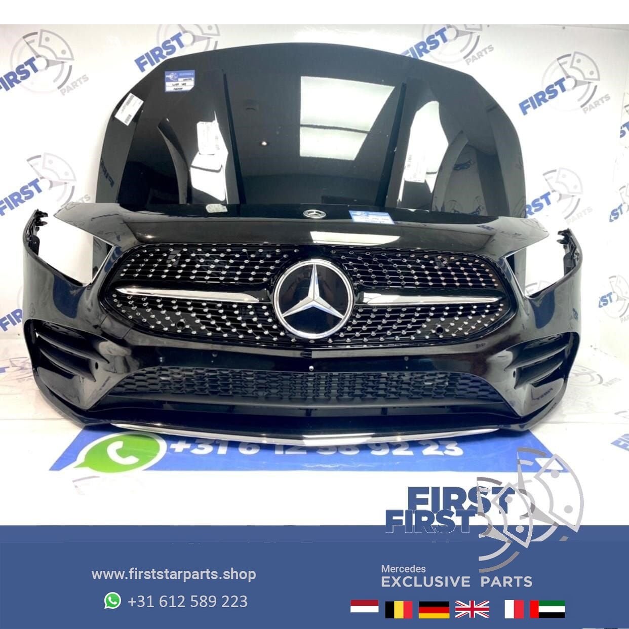 W177 V177 GT (A35) AMG LINE VOORKOP KOSMOS ZWART Mercedes A, Gebruikt, -, Voor, Ophalen of Verzenden