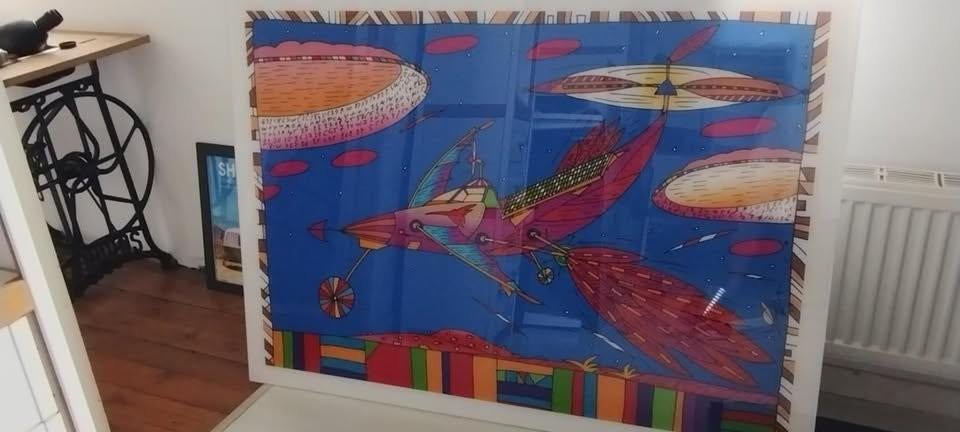 Tableau déco Oeuvre de Jean Leclercqz - Impression sur plexi, Enlèvement