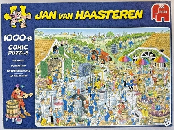 Puzzel Jan van Haasteren Jumbo 1000 Stuks de wijngaard, Verzenden, 500 t/m 1500 stukjes, Zo goed als nieuw, Legpuzzel