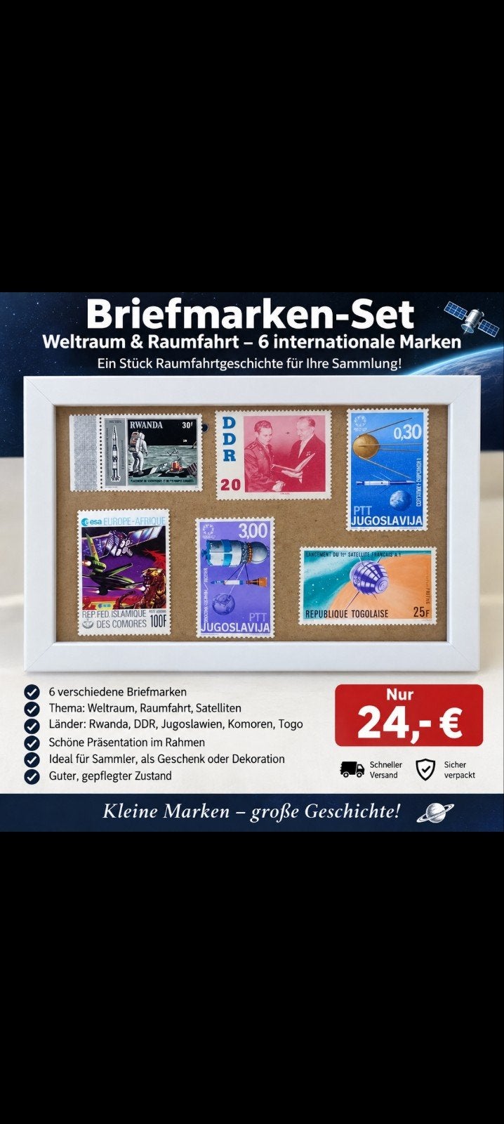 postzegel ruimtevaart inglijst, Tickets en Kaartjes