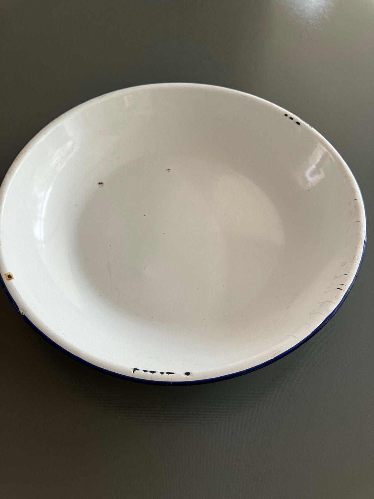 Groot emaillebord, diameter 27 cm., Enlèvement ou Envoi