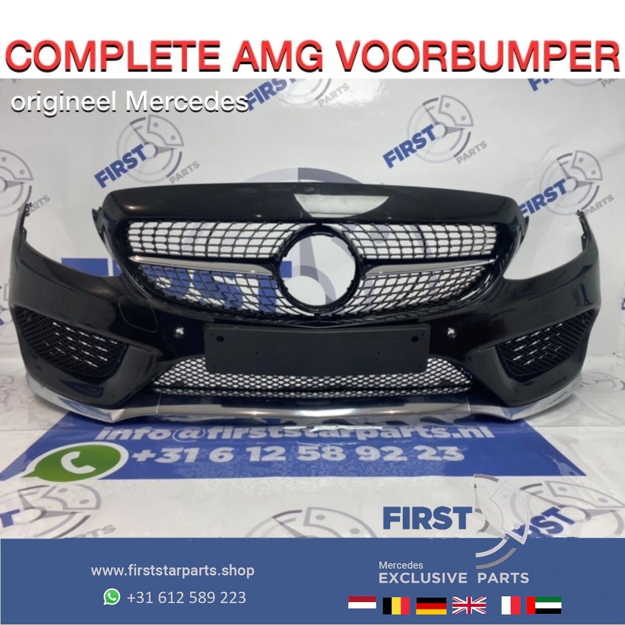W205 C43 AMG Voorbumper COMPLEET Mercedes C Klasse 43 bumper