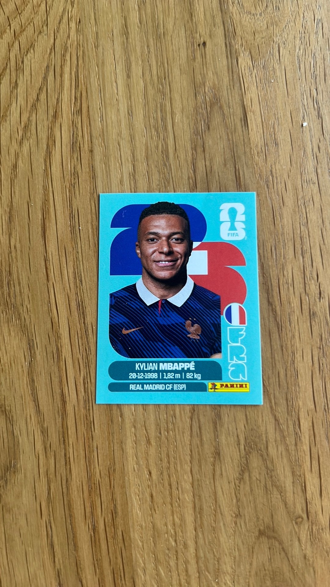 Mbappe panini card, Hobby & Loisirs créatifs, Autocollants & Images, Enlèvement ou Envoi, Comme neuf, Autocollant
