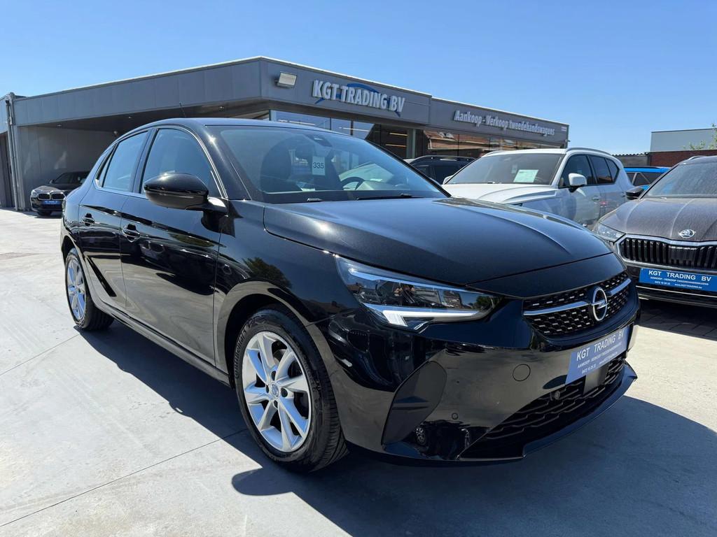 Opel Corsa 1.2i 100PK FULL LED NAVI LEDER CAMERA CARPLAY ALU, Auto's, Gebruikt, 1199 cc, 1165 kg, Zwart