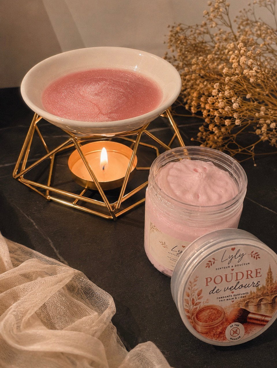 Fondant parfumé chantilly poudre de velous 50g, Enlèvement ou Envoi, Bougie, Cire, Neuf