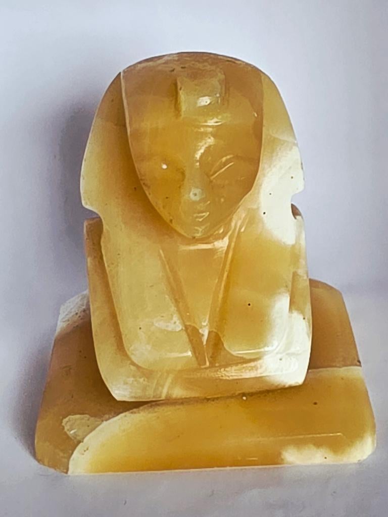 Egyptische alabaster borstbeeld jaren 1960-1970, Ophalen of Verzenden