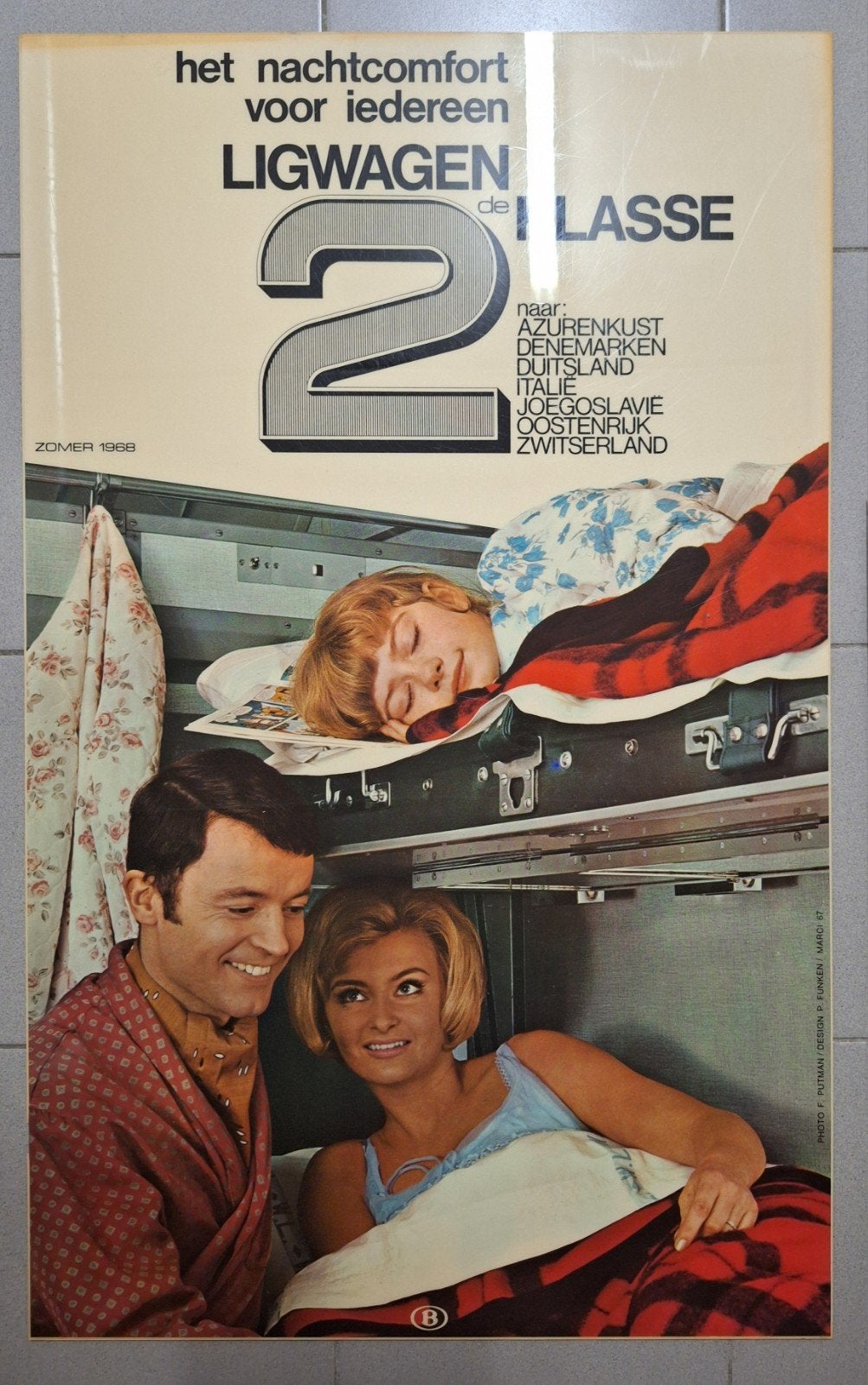 Originele NMBS affiche uit 1968! P. Funken., Collections, Enlèvement ou Envoi