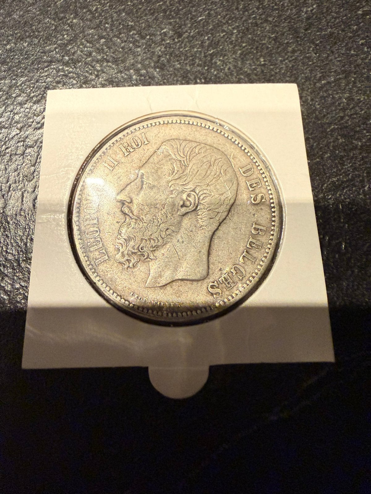 Belgische munt Leopold II - 1867, Postzegels en Munten, Verzenden, Zilver, Losse munt, Zilver