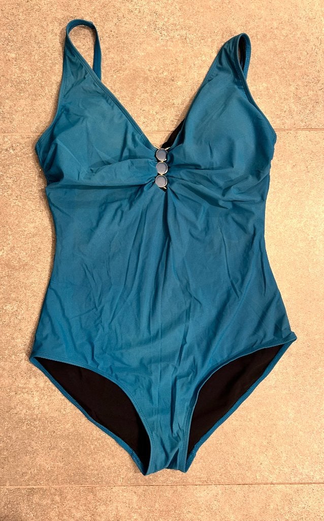 Blauw badpak met versiering, Kleding | Dames, Badmode en Zwemkleding, Ophalen of Verzenden, Nieuw, Blauw, Badpak