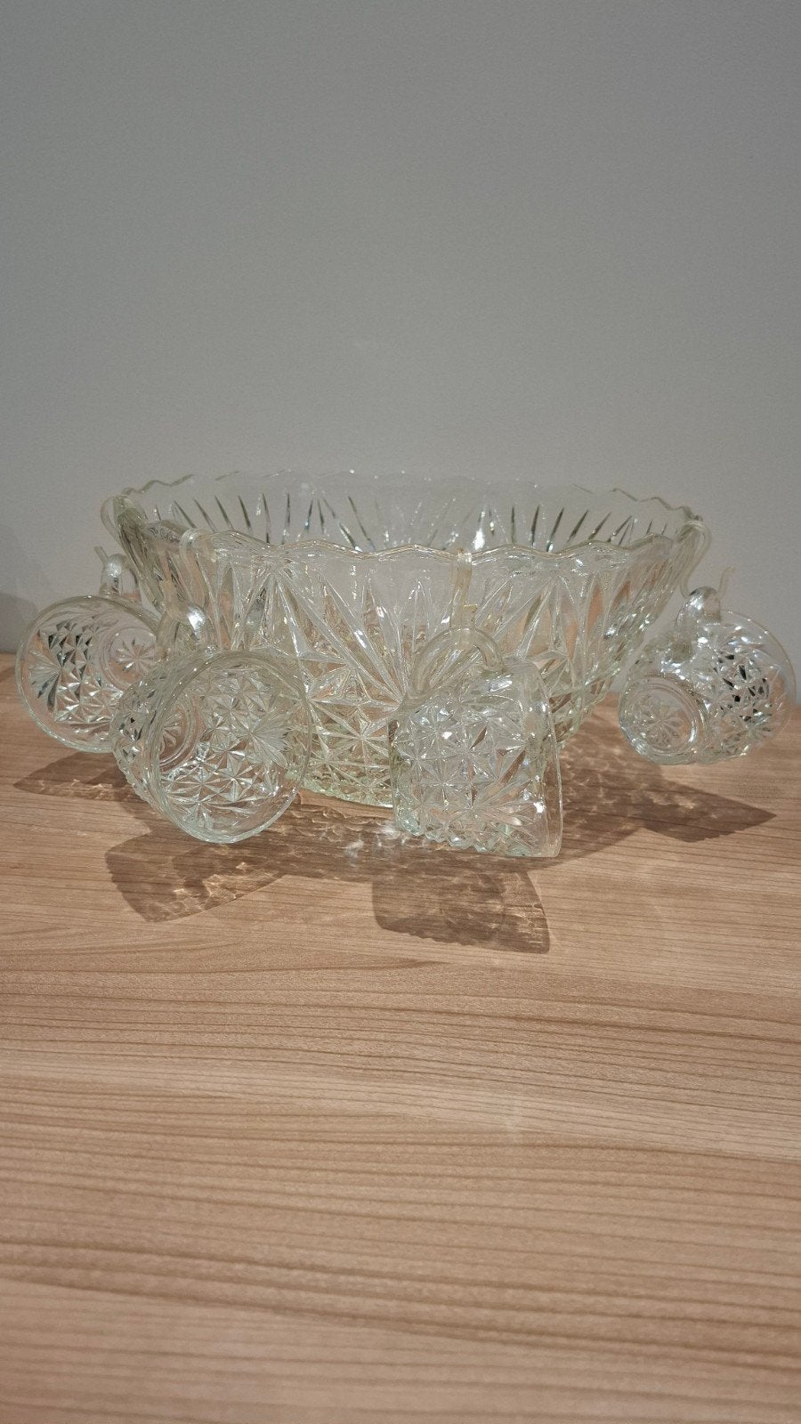 sangria set met 8 tasjes in dik  glas, Ophalen