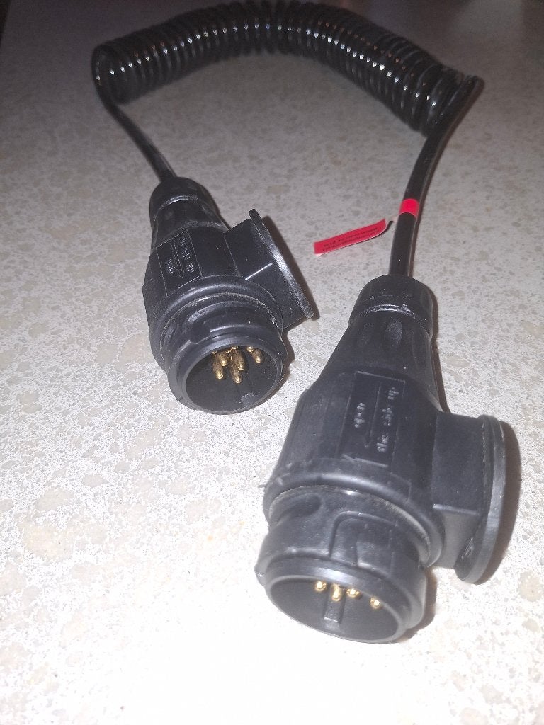 Spiraalkabel aanhanger - 2x 13 polige stekker 8 pins, Enlèvement, Neuf