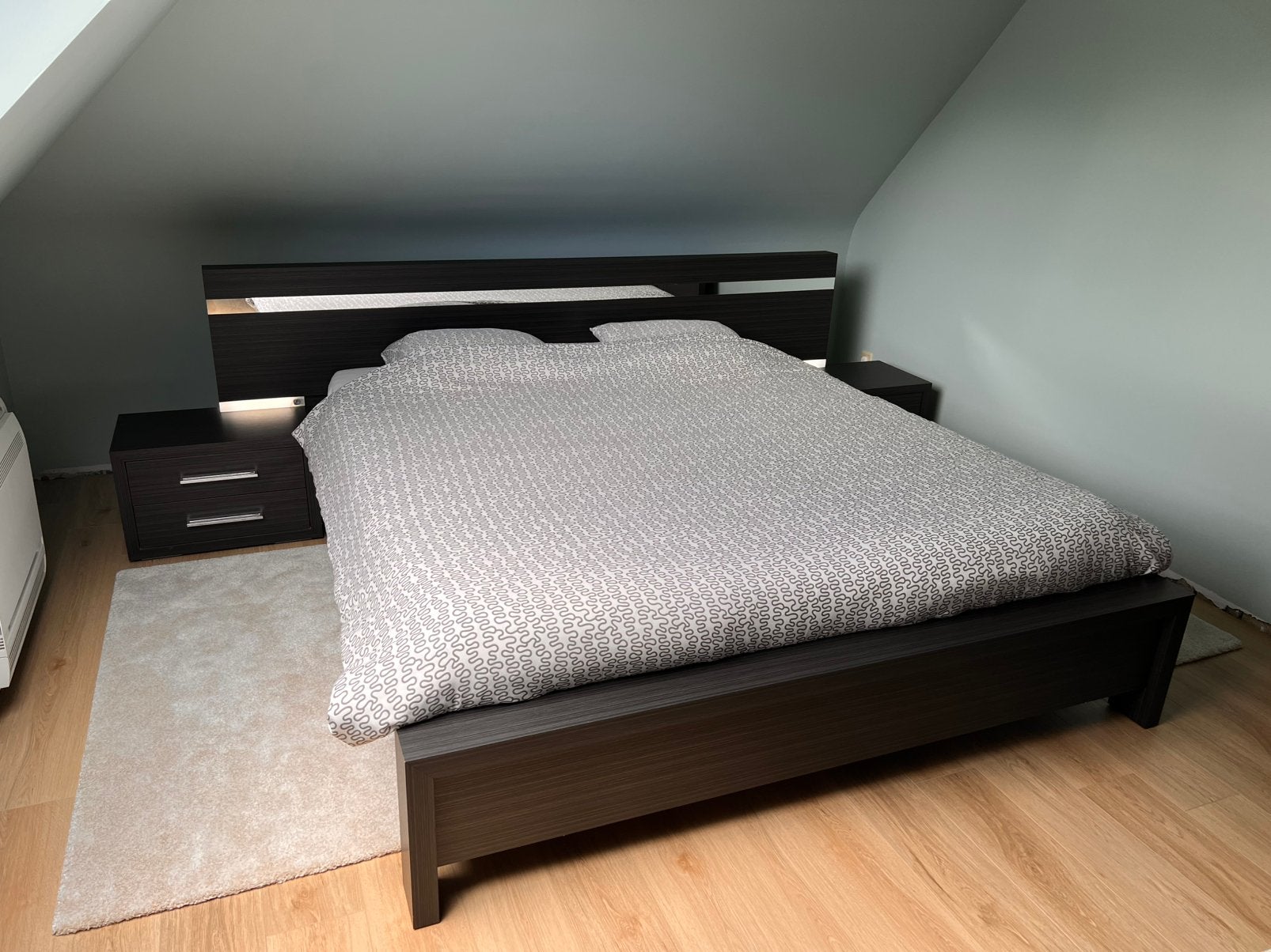 2-persoonsbed, Ophalen, Gebruikt, Bruin, Tweepersoons