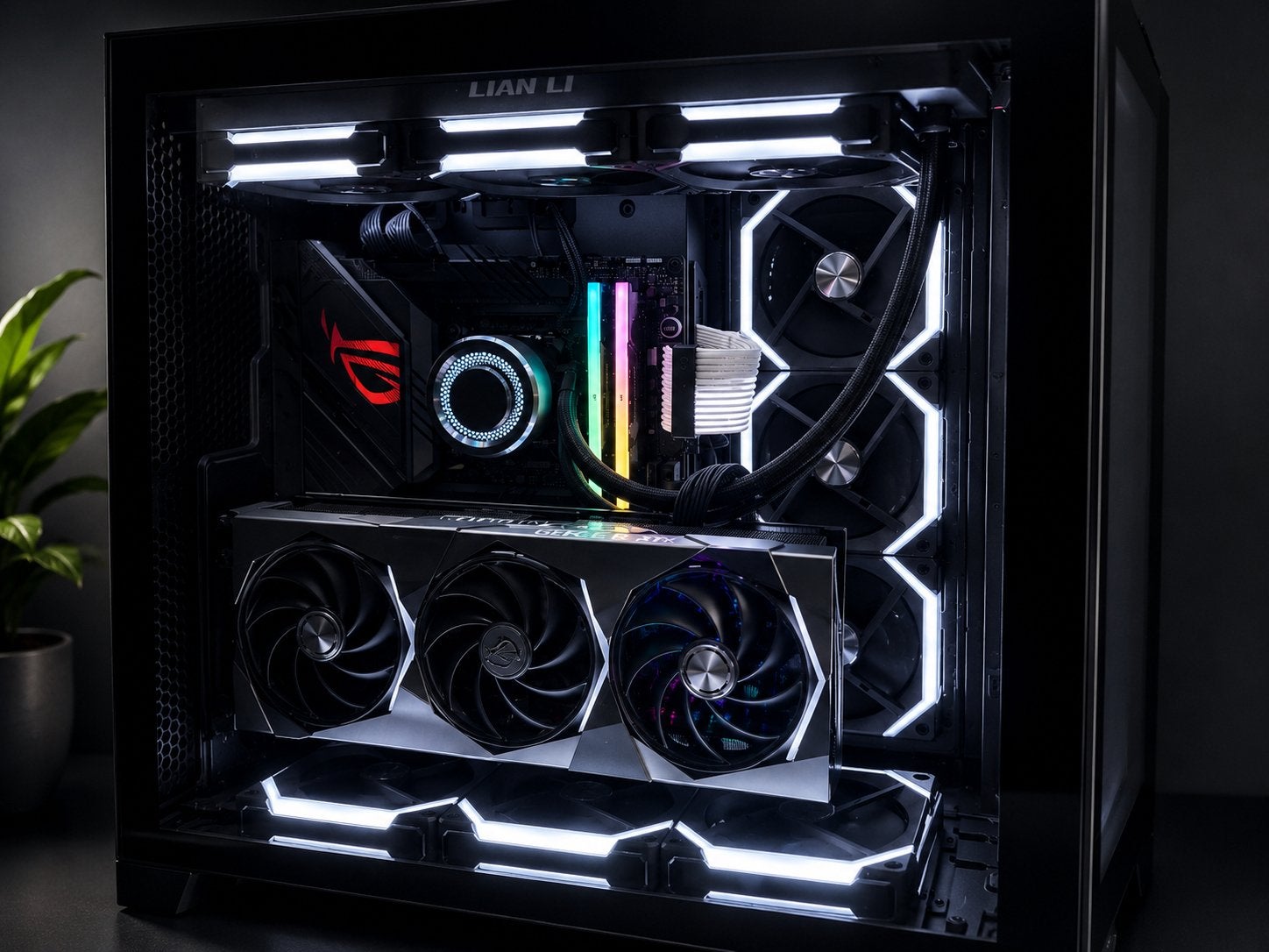 Lian Li BI 4080 ROG Strix i9 -14900KF + KB&M ASAP weg, Computers en Software, Ophalen, Zo goed als nieuw, Gaming