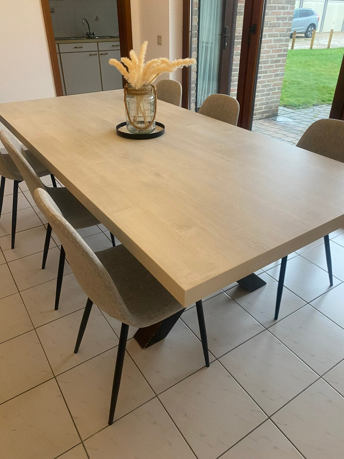 Laatste kans - Mooie eettafel weg wegens verhuis, Ophalen, Gebruikt, 100 tot 150 cm, 200 cm of meer