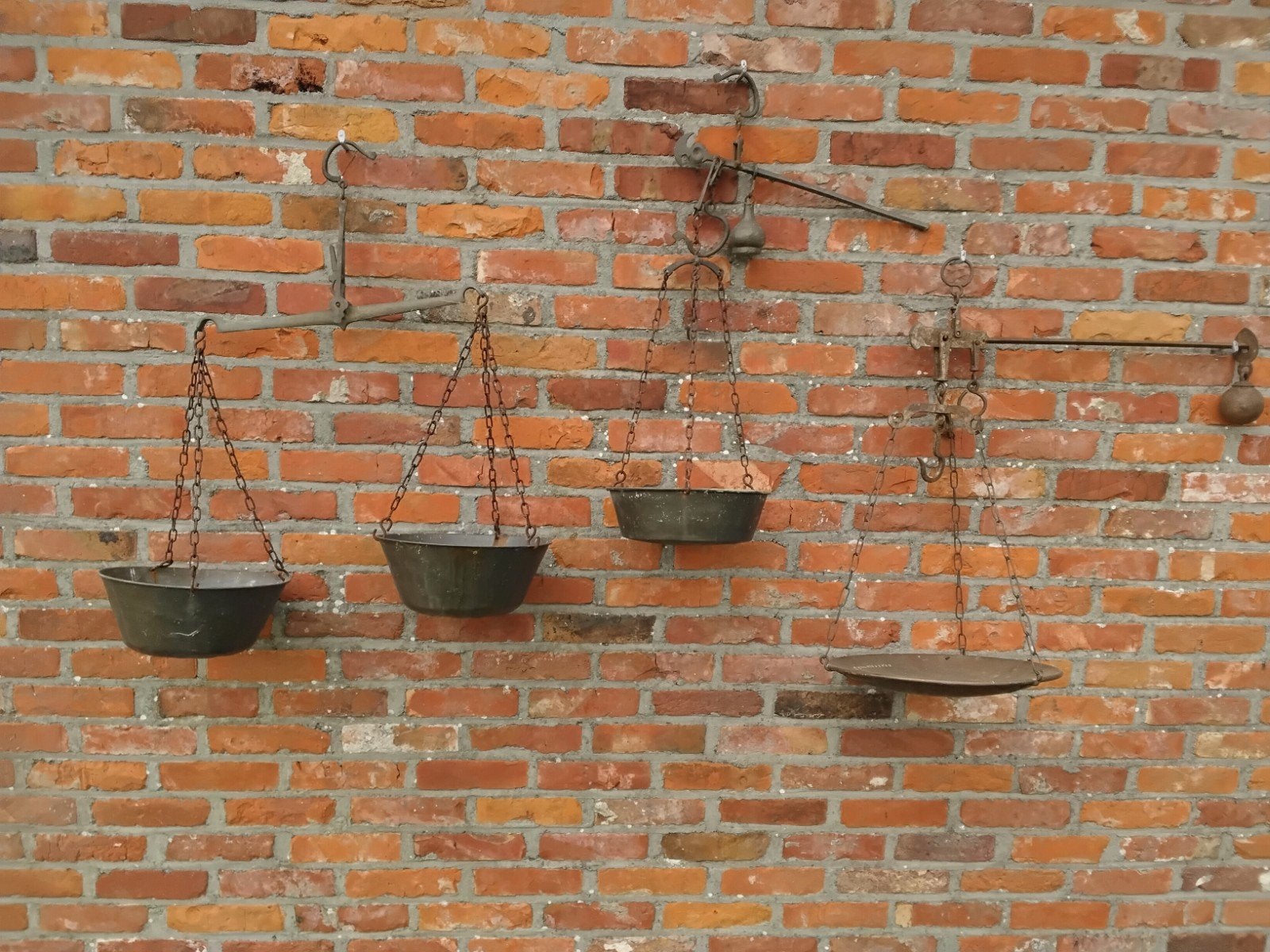 3 antieke weegschalen, Antiek en Kunst, Ophalen