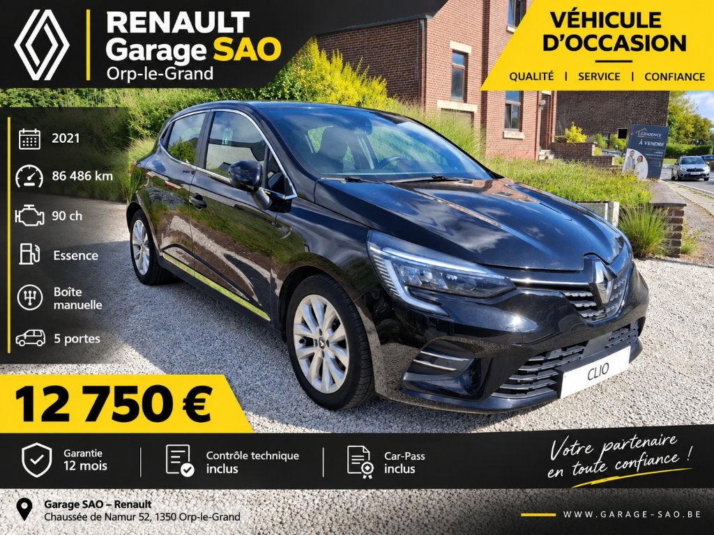 Renault clio 5 essence vendue!!!!, Achat, Entreprise, Noir, 5 portes