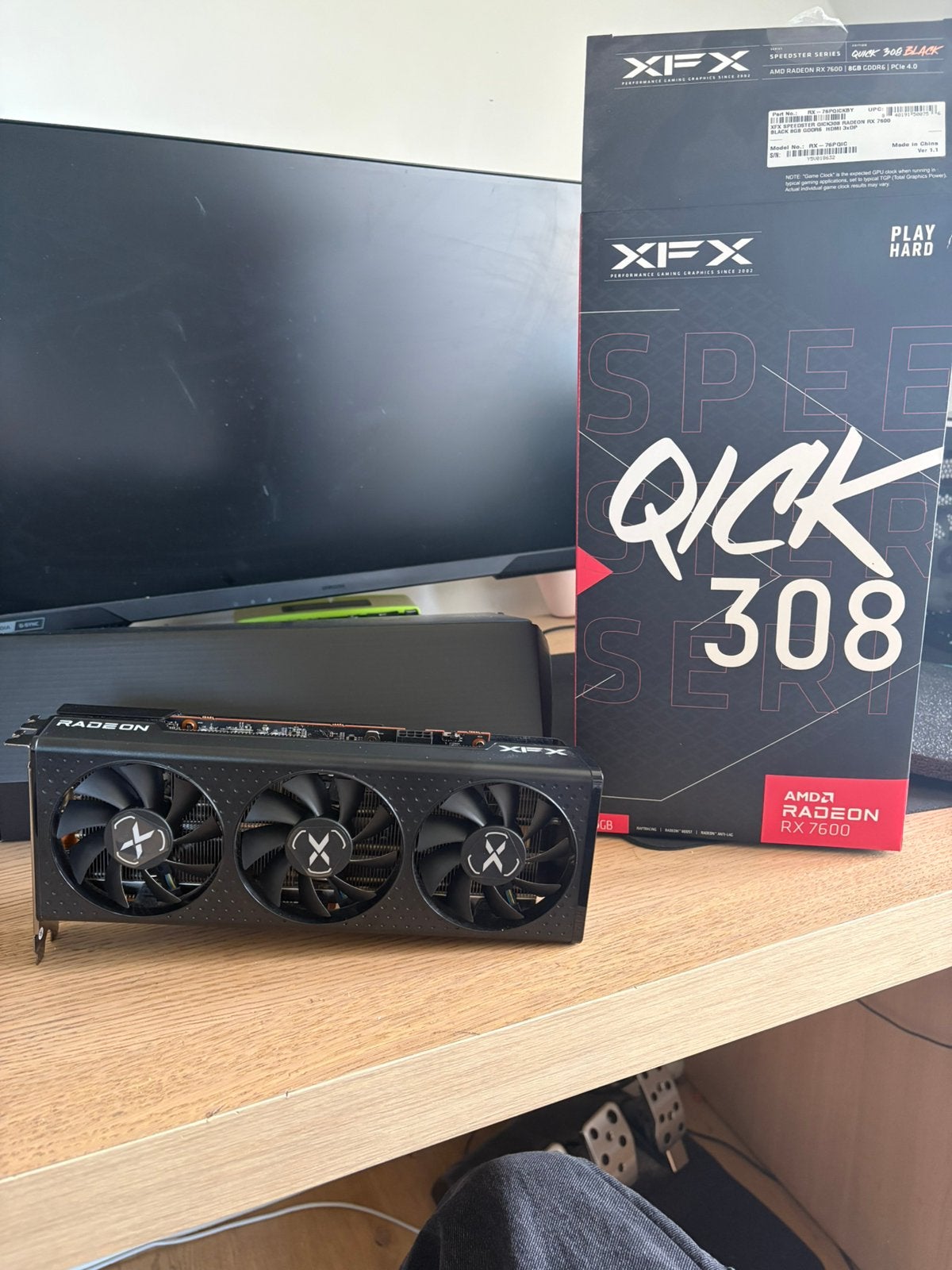 Amd Rx7600, Informatique & Logiciels, Cartes vidéo, Enlèvement ou Envoi, Comme neuf, AMD