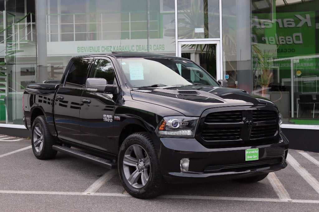 DODGE RAM 5.7i 401CV LPG 200L SPORT BLACK CREW CAB FULL TVAC, Autos, Cuir, Achat, 2535 kg, Entretenue par le concessionnaire