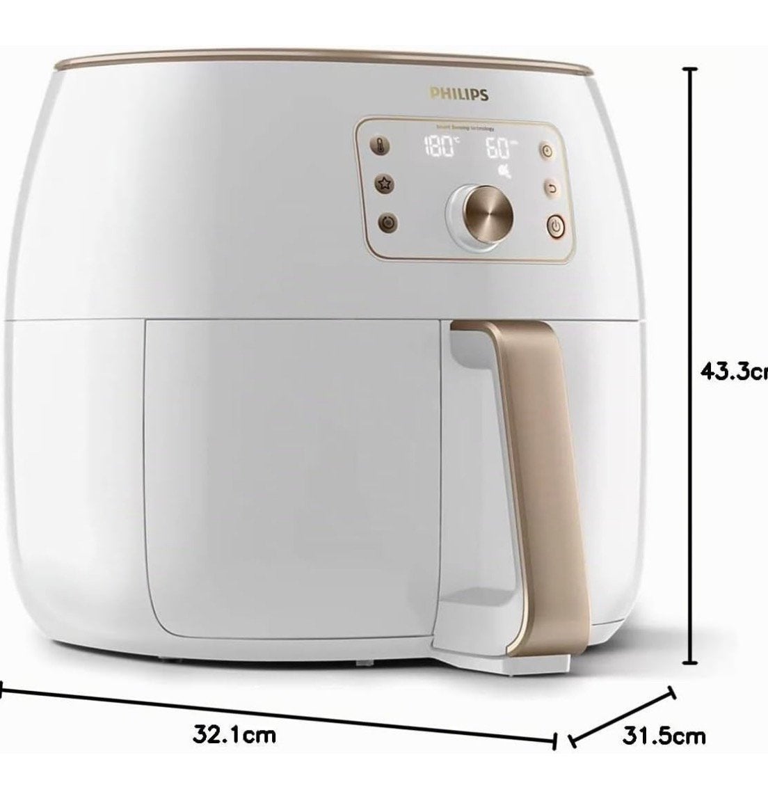 Airfryer Philips HD9870 - blanc, Ophalen, Gebruikt, Airfryer XXL, 1000 t/m 1499 gram
