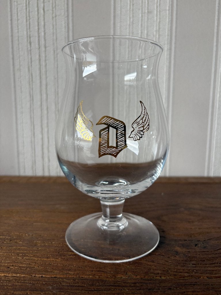Verre de la collection Duvel — Logo doré avec ailes, Collections, Enlèvement ou Envoi, Neuf, Verre ou Verres, Duvel