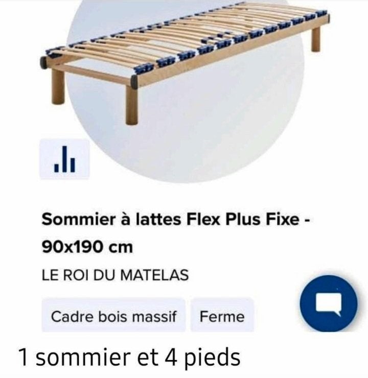 King of the Mattress-bed op uitneembare poten 90/190 nieuw, Huis en Inrichting, Slaapkamer | Bedden, Ophalen, Zo goed als nieuw