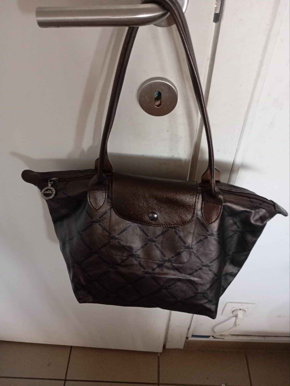 Longchamp-tas, Verzenden, Gebruikt, Bruin, Handtas