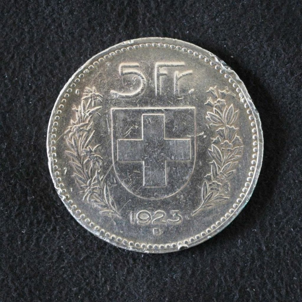 5 Zwitserse Frank 1923, zilver, Postzegels en Munten, Ophalen, Overige landen, Losse munt, Zilver