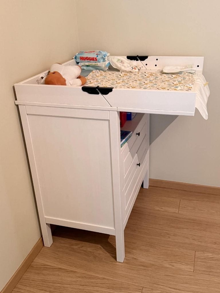 Verzorginstafel - Commode met ladekast, 90 à 105 cm, Comme neuf, Enlèvement, 75 à 100 cm